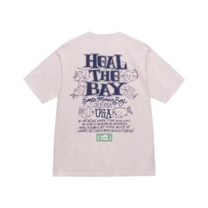 스투시 힐 더 베이 오션 피그먼트 다이드 티셔츠 블러쉬 3903840