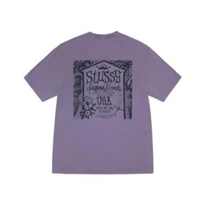 스투시 비치 하우스 피그먼트 다이드 티셔츠 그레이프 1905141