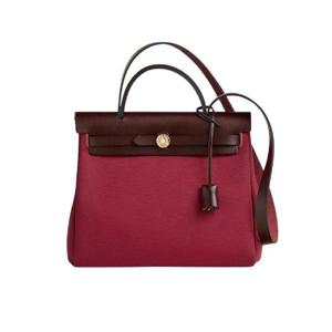 에르메스 에르백 집 31 백 르투르네 캔버스   골드 하드웨어 루비스 루즈 셀리에 H079091CCAT