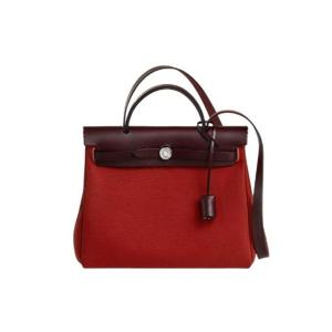 에르메스 에르백 집 31 베르소 백 르투르네 캔버스   팔라듐 하드웨어 루즈 베니티엔 익스트림 루즈 셀리에 H082268CKBL