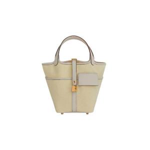 에르메스 피코탄 락 18 포켓 백 고에렌드 캔버스 스위프트   골드 하드웨어 에크류 나타 H083189CCAC