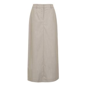 [에이비에프지]스트라이프 패턴 백 트임 H라인 롱 스커트 APZ5QSA2G