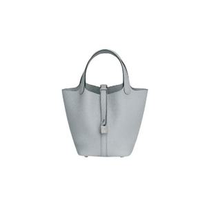 에르메스 피코탄 락 18 백 클레망스   팔라듐 하드웨어 블루 빨 H056289CK08