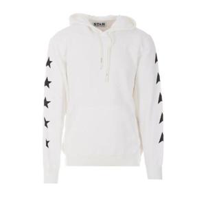Golden Goose 디럭스 브랜드 로고 프린트 드로스트링 후드티 GMP01224P000534 10658 TP934529389