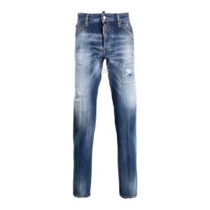 디스퀘어드2 디스트레스트 스터드 쿨 가이 진 블루 S74LB1257 S30664 470