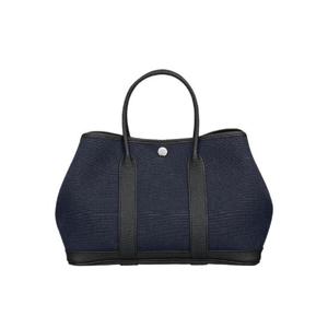 에르메스 가든 파티 30 백 캔버스 네곤다   팔라듐 하드웨어 블루 마린 누아 H069573CKAU