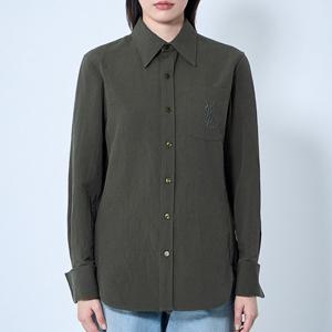 26 SS 생로랑 YSL Cassandre 로고 포켓 린넨 블랜드 셔츠 823673 Y3D50 1342