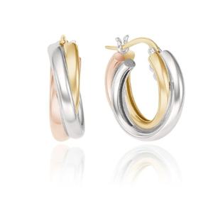 [미니골드] 트리플 트위스트 링귀걸이 MEM22004