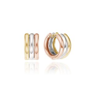 [미니골드] 트리플 볼륨 링귀걸이 MEM21995