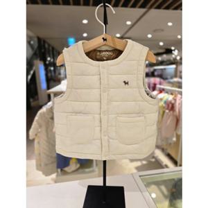 [블루독베이비] 25 FW(크림)윔라이트 경량 베스트(45A1913101) 백일 돌 선물 간절기 조카 유아 공용 조끼 (