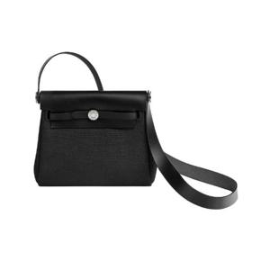 에르메스 에르백 집 20 백 밀리터리 캔버스 헌터 카우하이드   팔라듐 하드웨어 누아 누아 H086430CKAA