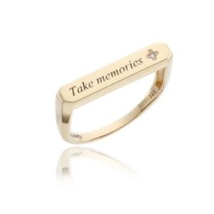 [로이드] 메모리 D자 반지 14K 반지 LRS19091G