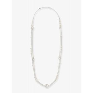 [VALENTINO] 라프리마 남성 쥬얼리 브이 로고 시그니처 메탈 목걸이 위드 펄 6Y2J0S33UXM 6RU Argento /12