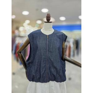 스테파니 세이브존08 데님 지퍼 베스트 A25DM5202