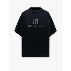[BALENCIAGA] 라프리마 여성 티셔츠 앤 탑 코튼 위드 로고 818431 TSVU41083 페이드 블랙 /12