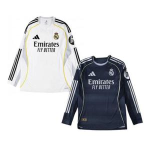 아디다스 레알 마드리드 25-26 홈/어웨이 긴팔 유니폼 저지 JN8884 JP3939