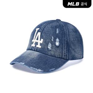 [MLB공식] 25N 빈티지 데미지 데님 언스트럭쳐 볼캡 LA (L.Blue) 3ACPB195N-07BLL