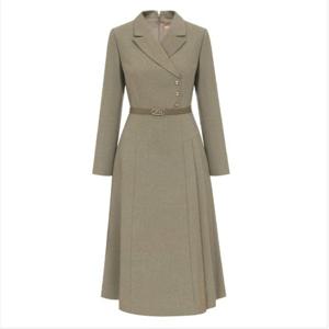 [미니멈]언발 단추 플리츠 카라 원피스 MZCGWO8960