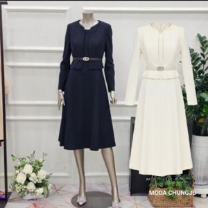 [미니멈]MD 자켓 레이어드 투피스스타일 플레어원피스 MD MYAGWO