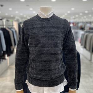 [지오지아]셔닐 긴팔 풀오버 라운트 니트_AAF1ER1104_BK_DG