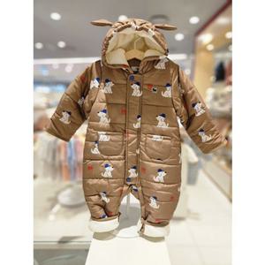 블루독베이비[hu] 25.FW가을겨울신상 BR)도기올오버패딩우주복 45A13-603-01 점퍼 방한우주복 아우터우주복