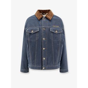 [MIU MIU] 라프리마 여성 자켓 데님 패디드 위드 코듀로이 카라 GWB280SOOO 175OF0008 BLEU /12