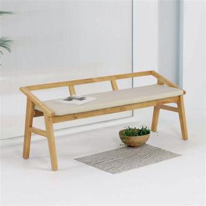 우아미가구 디쉘리 원목 3인 등받이 벤치의자