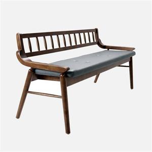 우아미가구 다엘 원목 3인 벤치의자