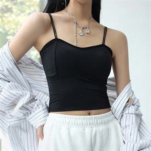 나시 LK-NS12 듀얼스트링 크롭 데일리 베이직탑 어반 의류 여성