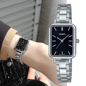 카시오 스퀘어 데일리 LTP-V009D-1E 여성 패션 메탈 손목시계