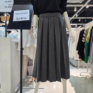 밀스튜디오 DP02 앞 주름 스커트 LR9SKS103