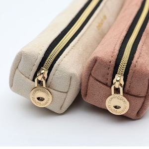 스웨이드 봉제필통 학생 사무 펜슬케이스 모닝글로리