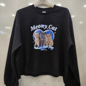 애플핑크 HC07 핫픽스 캣나염 크랍맨투맨 APK8T512GSB