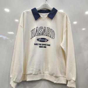 애플핑크 HC07 데님배색 카라 맨투맨 티셔츠 APK8U506GSI