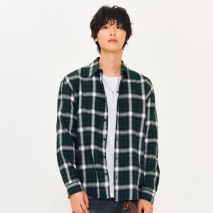 남성 플란넬 쉐도우 체크 셔츠-EFRK5422C0C