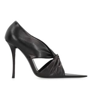 생로랑 프론트 노트 가죽 스틸레토 펌프스 827668AADF0 1000