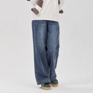 [오션스카이]여아 M톤 기모 와이드 데님팬츠-EFJG2374C0N