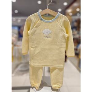 블루독베이비[hu] 25.FW겨울신상 YE)도기쭈글퀼팅내의 45C70-054-03 유아내의 겨울내복 실내복 출산선물