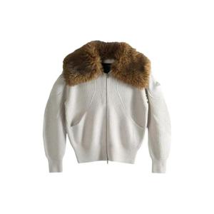 무스너클 퍼 칼라 지퍼 니트 M35LK6501728