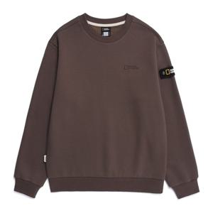 내셔널지오그래픽 N254USW920 폴리카터 스몰 로고 맨투맨 BROWN