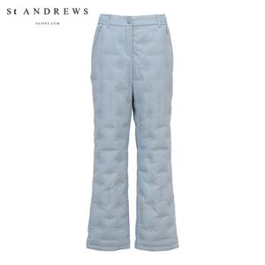 [세인트앤드류스] 여성 로고 자수 퀼팅 구스 다운 부츠컷 패딩 팬츠 821E4PT082_BL