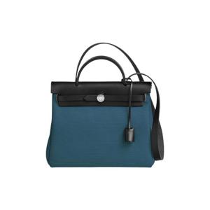 에르메스 에르백 집 31 백 르투르네 캔버스   팔라듐 하드웨어 템페트 누아 H079091CKAY