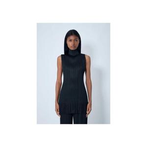 25 FW 이세이미야케 여성 주름진 웨이브 튜닉 탑 plp0262011blk