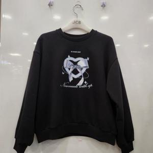 애플핑크 HC07 리본전사 그래픽 크랍 밍크기모 맨투맨 APK8T711GSB