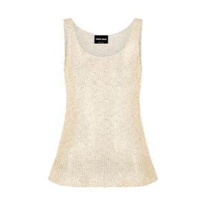 25 FW 조르지오아르마니 시퀸 장식 탑 GW002016AF19291 TP444372388