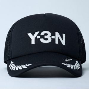 26 SS Y3 X 네이버후드 로고 자수 메시 패널 베이스볼 캡 블랙 JX0050