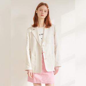 린넨 헤링본 로고 싱글 자켓 OW4SJ2510