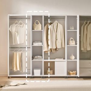 솔로리빙 무브 이동식 드레스룸 모듈 시스템 다용도 오픈 선반 틈새장 수납 옷장 300