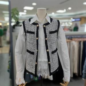 아날도바시니 DP01 골드버튼 트위드 베스트 AY04VT30S