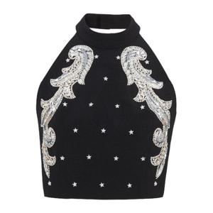 25 FW 발망 바로크 자수 크롭 탑 CF1AB162PC21 TP432305945